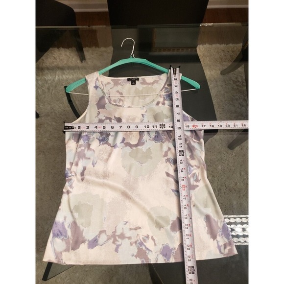 Ann Taylor Women's Multicolor Silk Round Neck Sleeveless Casual Top Blouse SP - Picture 9 of 10